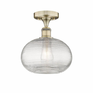Ithaca 1 Light 9.63 Inch Tall Semi Flush Mount by Innovations - 616-1F-G555-10