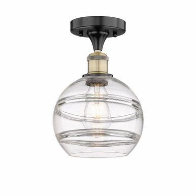 Rochester 1 Light 10 Inch Tall Semi Flush Mount by Innovations - 616-1F-G556-8