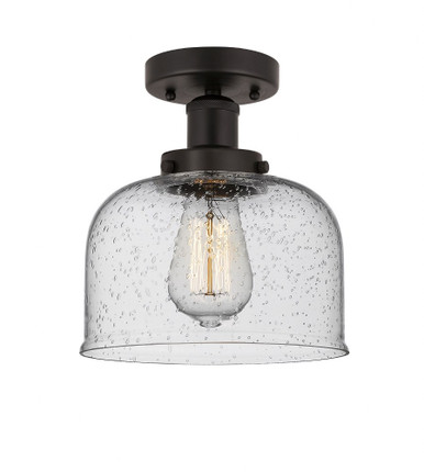 Bell 1 Light Steel 6.5 Inch Tall Semi Flush Mount by Innovations - 616-1F-G74