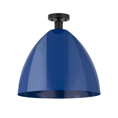 Plymouth Dome 1 Light 16 Inch Wide Steel Semi Flush Mount by Innovations - 616-1F-PLYM-16