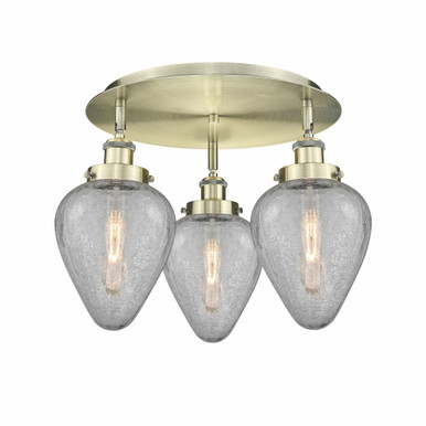 Geneseo 3 Light 17.75 Inch Wide Flush Mount by Innovations - 916-3C-G165