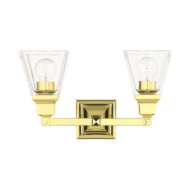 Mission 2 Light Vanity Light 15 Inch Wide by Livex - 17172