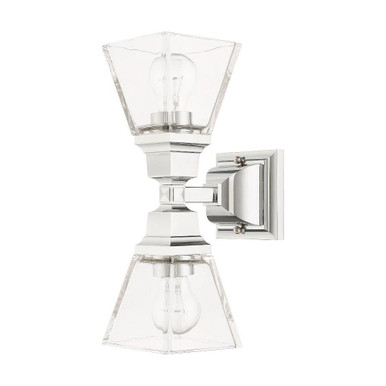 Mission 2 Light Wall Sconce 14.5 Inch Tall by Livex - 17178