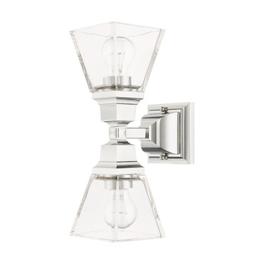 Mission 2 Light Wall Sconce 14.5 Inch Tall by Livex - 17178