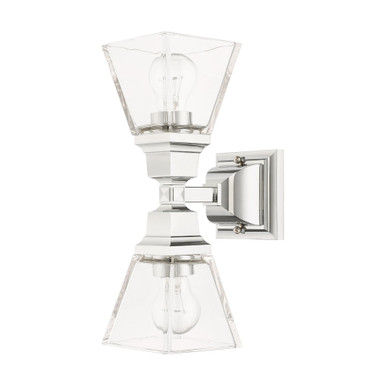 Mission 2 Light Wall Sconce 14.5 Inch Tall by Livex - 17178