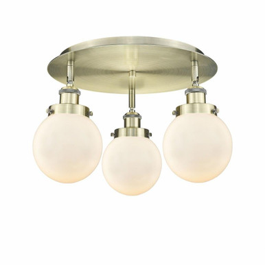Beacon 3 Light 17.75 Inch Wide Flush Mount by Innovations - 916-3C-G20-6