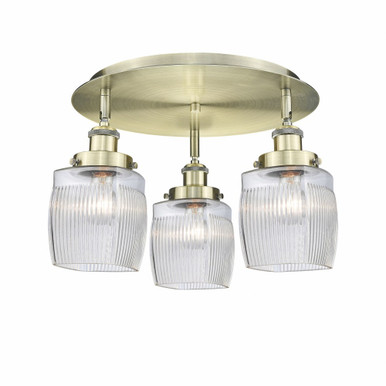Colton 3 Light 17.25 Inch Wide Flush Mount by Innovations - 916-3C-G302