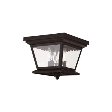Hathaway 3 Light Candle Style Outdoor Wall Lantern by Livex - 20235