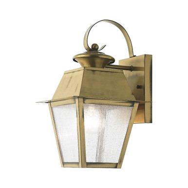 Mansfield 1 Light Outdoor Wall Lantern 12.5 Inch Tall by Livex - 2162