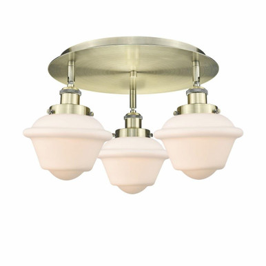 Oxford 3 Light 18.25 Inch Wide Flush Mount by Innovations - 916-3C-G53