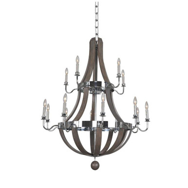 Sharlow 15 Light Oversized Chandelier by Kalco - 300485CH