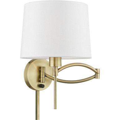 1 Light Swing Arm Wall Sconce 15 Inch Tall by Livex - 40044