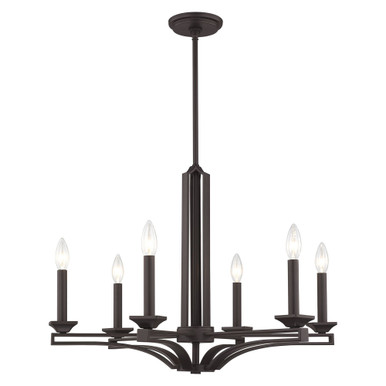 Trumbull 6 Light Medium Chandelier by Livex - 40056