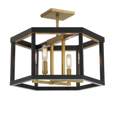 Union Estates 4 Light Inch Wide Semi Flush Mount by Minka Lavery - 2114-726