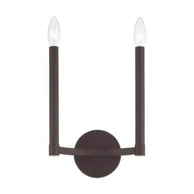 Alpine 2 Light Candle Style Wall Sconce by Livex - 40242