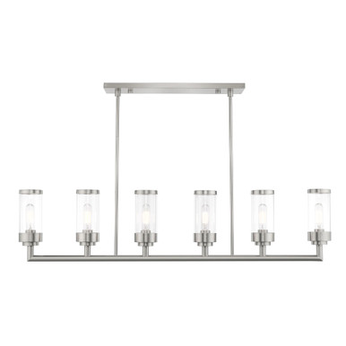 Hillcrest 6 Up Light Linear Chandelier by Livex - 40476-91