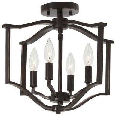Elyton 4 Light 16 Inch Wide Semi Flush Mount by Minka Lavery - 4656-579