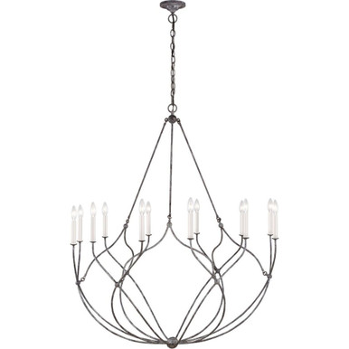 Richmond 12 Light Oversized Chandelier by Visual Comfort Studio - cc11312wgv