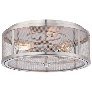 Downtown Edison 3 Light 15 Inch Wide Flush Mount by Minka Lavery - 4133-84