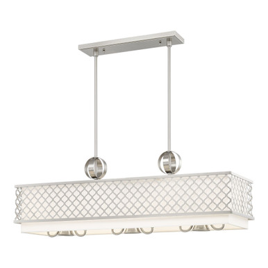 Arabesque 6 Light Glam Linear Chandelier by Livex - 4110C