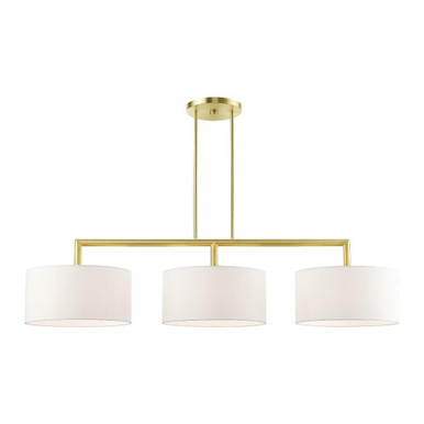 Meridian 3 Light Extra Large Linear Chandelier 18.25 Inch Tall by Livex - 45493