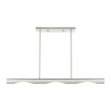 Acra 3 Light Tubular Linear Chandelier by Livex - 45917