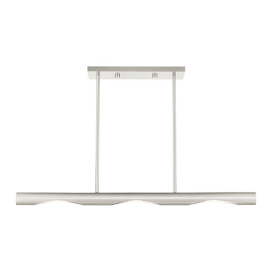 Acra 3 Light Tubular Linear Chandelier by Livex - 45917