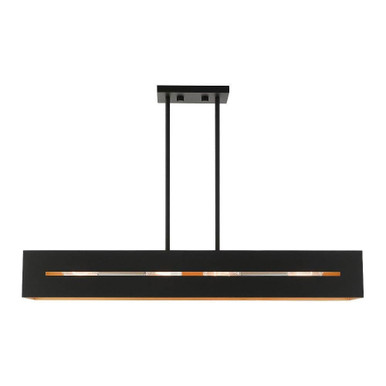 Soma 4 Light Minimalistic Linear Chandelier by Livex - 45957