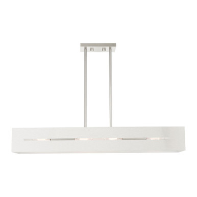 Soma 4 Light Minimalistic Linear Chandelier by Livex - 45957