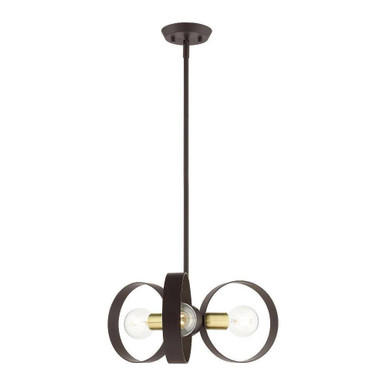 Modesto 3 Light Small Chandelier by Livex - 46423