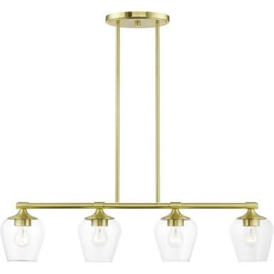 Willow 4 Light Elegant Linear Chandelier by Livex - 46724