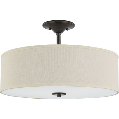 Inspire 3 Light 18 Inch Wide Drum Semi Flush Mount by Progress - P350168