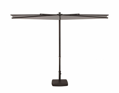 9 Foot Aluminum Manual Lift Rectangle Half Umbrella by Simply Shade - SSUA4599