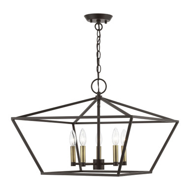 Devone 5 Light Medium Chandelier by Livex - 49435