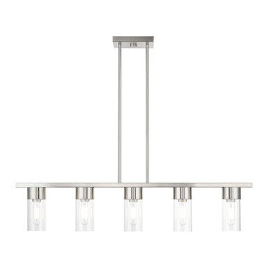 Carson 5 Light Contemporary Linear Chandelier by Livex - 48765-91