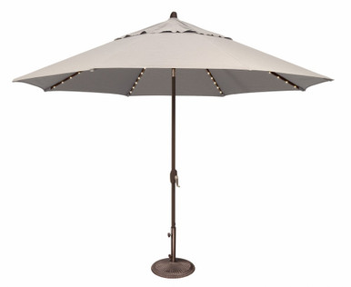 Lanai 11 Foot Aluminum Crank Lift Octagon Market Umbrella by Simply Shade - SSUM81SL