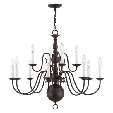 Williamsburgh 12 Light Large Chandelier by Livex - 5014