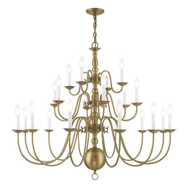 Williamsburgh 22 Light Oversized Chandelier by Livex - 5015