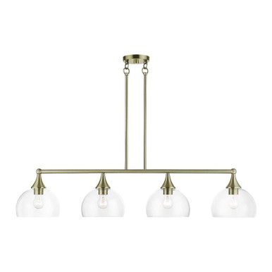 Glendon 4 Light Elegant Linear Chandelier by Livex - 53644