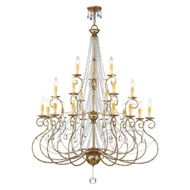 Isabella 21 Light Oversized Foyer Chandelier by Livex - 51919-36