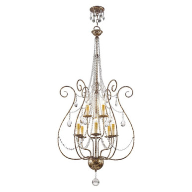 Isabella 9 Light Medium Foyer Chandelier by Livex - 51911-36