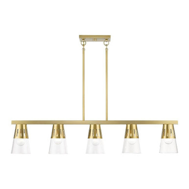 Bennington 5 Light Elegant Linear Chandelier by Livex - 56455