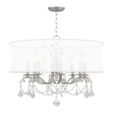 Newcastle 8 Light Large Chandelier by Livex - 6308-91