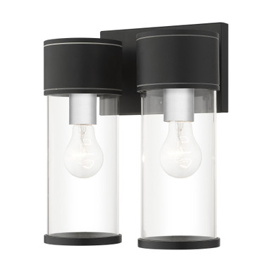 Atlantic 2 Light Outdoor Wall Lantern 11.75 Inch Tall by Livex - 71926-14