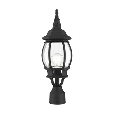 Frontec 1 Light Outdoor Post Top Lantern 7 Inch W by 19.5 Inch H by Livex - 7522-14