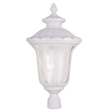 Oxford 3 Light Clear Glass Outdoor Wall Lantern 28 Inch Tall by Livex - 7863