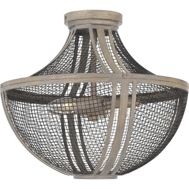 Hallie 2 Light 15.25 Inch Wide Semi Flush Mount by Quoizel - HLE1715DGW