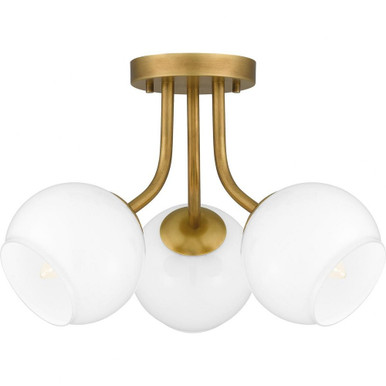 Oberlin 3 Light 16 Inch Wide Semi Flush Mount by Quoizel - QSF5613