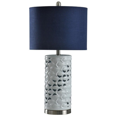 School of Fish One Light Cylindrical Table Lamp by Stylecraft - L311367ADS