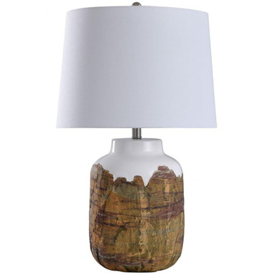 Canyon One Light Textured Cylinder Table Lamp by Stylecraft - L317938DS